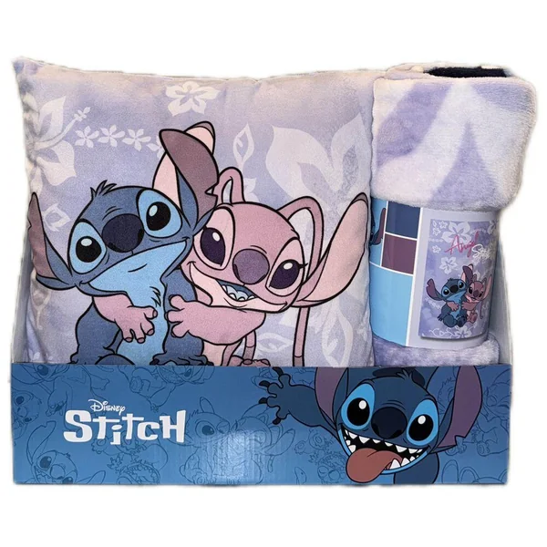 STITCH ET ANGEL BUNDLE COUSSIN 35 x 35 +PLAID 100 x 140