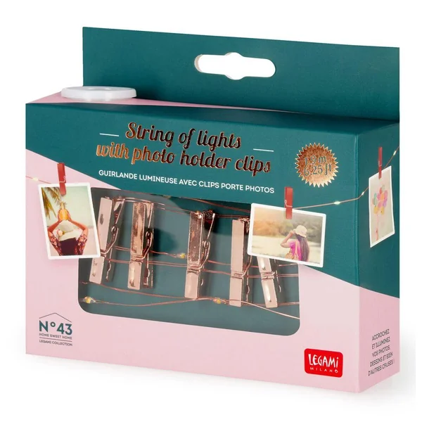 STRING LIGHTS PH. HOLD. CLIPS - STRING OF LIGHTS WITH PHOTO HOLDER CLIPS