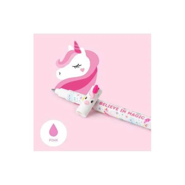 Stylo à encre gel effaçable Licorne - Legami - Papeterie