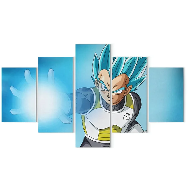 Tableau Dragon Ball Super avec Vegeta Super Saiyan Blue Multi Panneaux