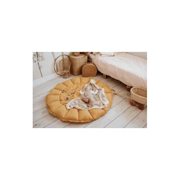 Tapis de jeu 3 en 1 Bloom moutarde - PlayandGo - Cadeau de naissance