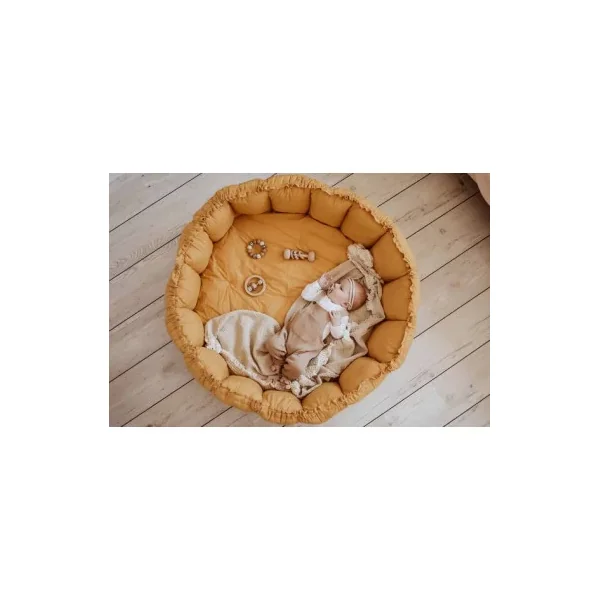 Tapis de jeu 3 en 1 Bloom moutarde - PlayandGo - Cadeau de naissance