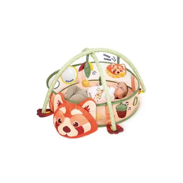 Tapis et Aire de Jeu Panda Roux Ludi | Éveil Bébé dès la Naissance