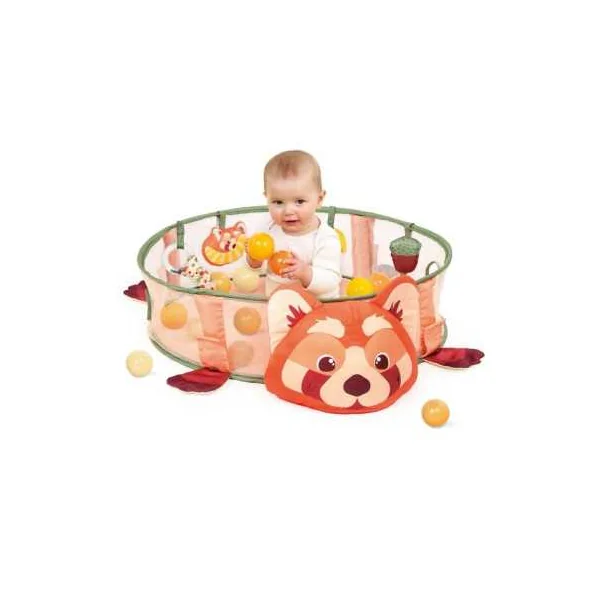 Tapis et Aire de Jeu Panda Roux Ludi | Éveil Bébé dès la Naissance