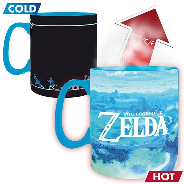 THE LEGEND OF ZELDA - MUG HEAT CHANGE - 460ML - BREATH THE WILD X2