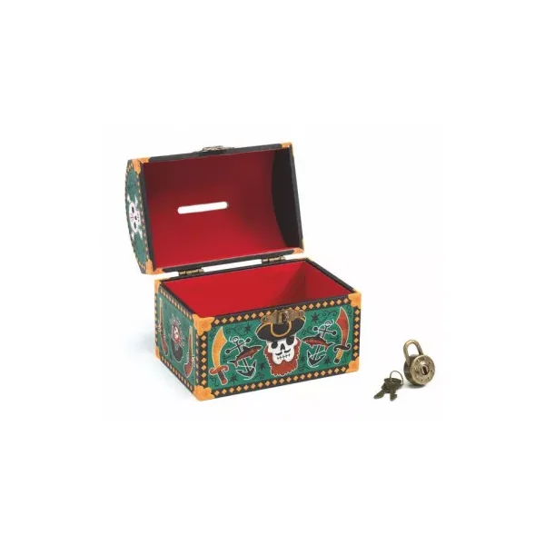 Tirelire Pirate Djeco : Le Coffre Fort des Petits Corsaires