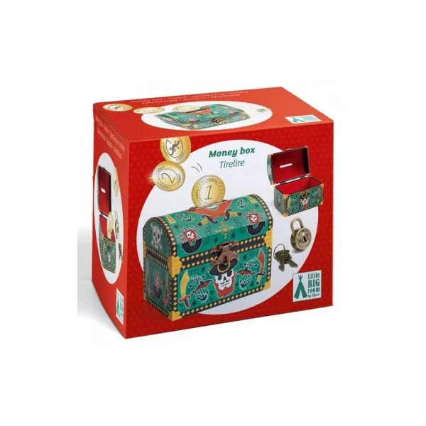 Tirelire Pirate Djeco : Le Coffre Fort des Petits Corsaires