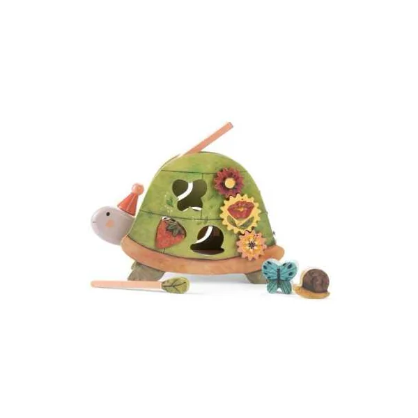 Tortue d'activités Trois petits lapins - Moulin Roty - Jouet en bois