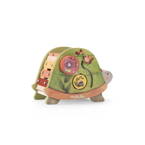 Tortue d'activités Trois petits lapins - Moulin Roty - Jouet en bois