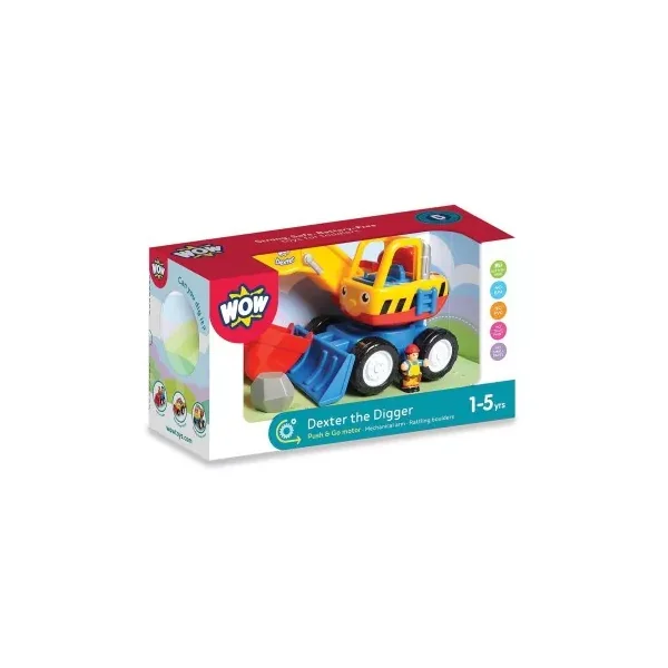 Tractopelle Dexter WOW Toys - Jouet Premier ge dès 18 mois | La Poule à Pois