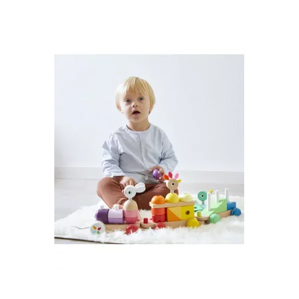 Train géant multicolore zigolos - Janod