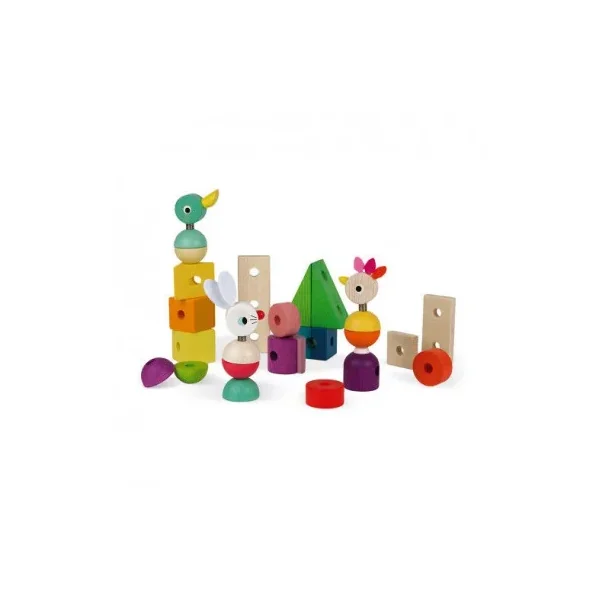 Train géant multicolore zigolos - Janod