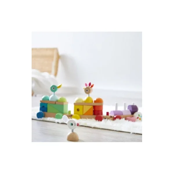 Train géant multicolore zigolos - Janod