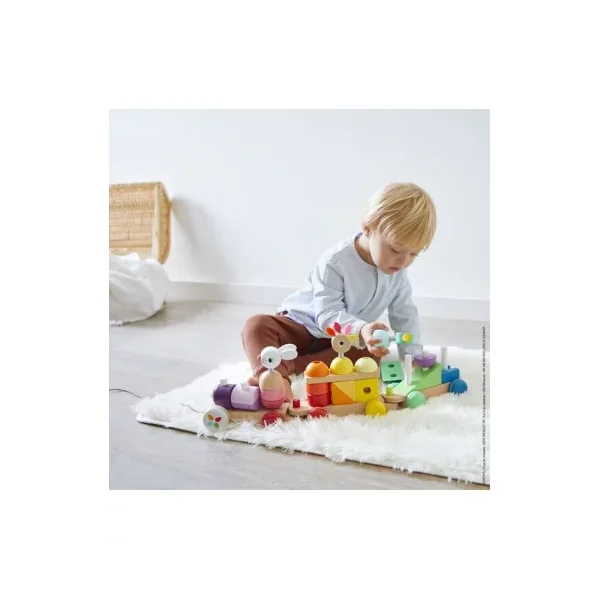 Train géant multicolore zigolos - Janod