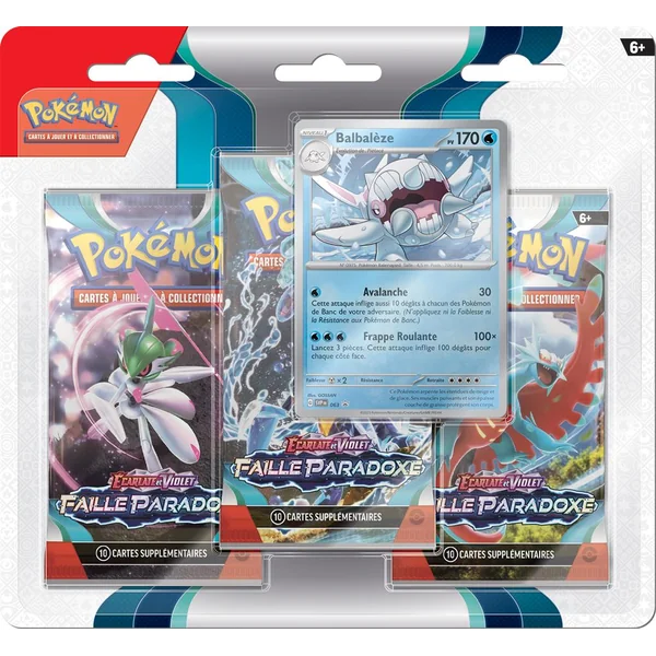Tripack Pokémon Faille Paradoxe – EV 4 (Modèle aléatoire)