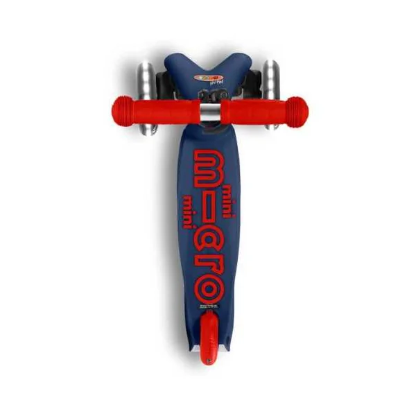 Trottinette Mini Micro Deluxe LED - Bleu Marine et Rouge 2-5 ans