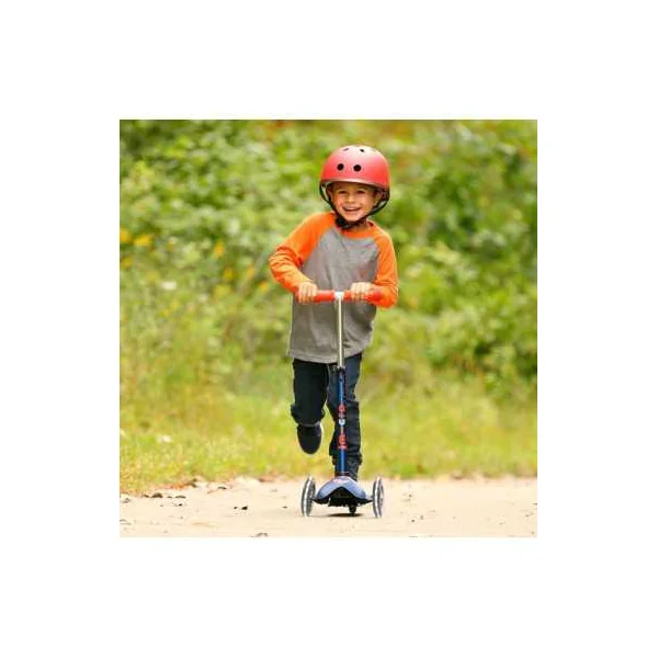 Trottinette Mini Micro Deluxe LED - Bleu Marine et Rouge 2-5 ans