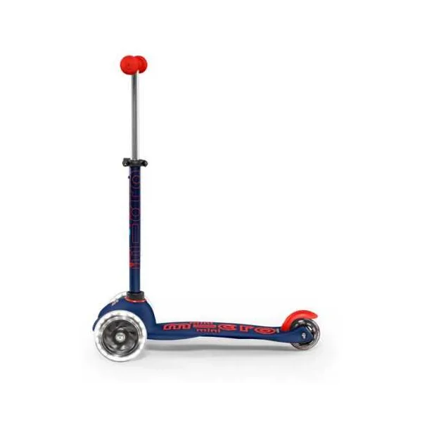 Trottinette Mini Micro Deluxe LED - Bleu Marine et Rouge 2-5 ans