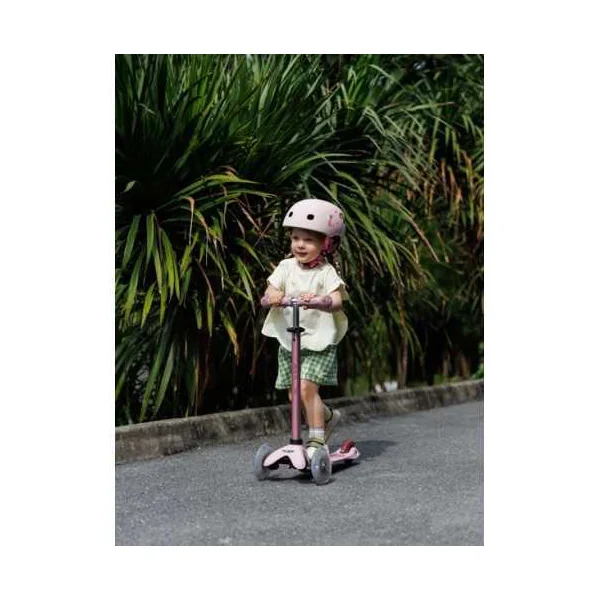 Trottinette évolutive Mini2Grow 2.0 Rose poudré LED - Micro Mobility - De 1 à 6 ans