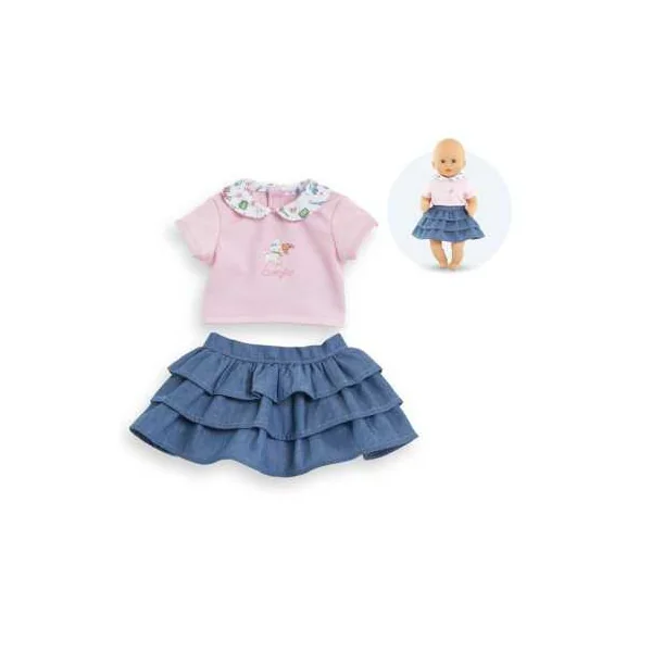 T-shirt et jupe pour poupée Week-end à Paris - Corolle - Poupon 30 cm