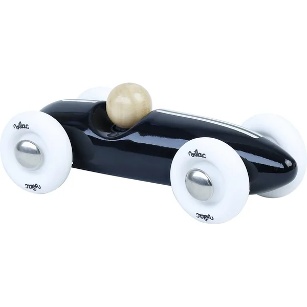 VOITURE DE COURSE VINTAGE GRAND PRIX EN BOIS - NOIRE - PETIT MODELE