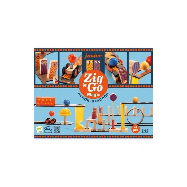 Zig & Go junior Magic 42 pièces - Djeco - Jeu de construction en bois