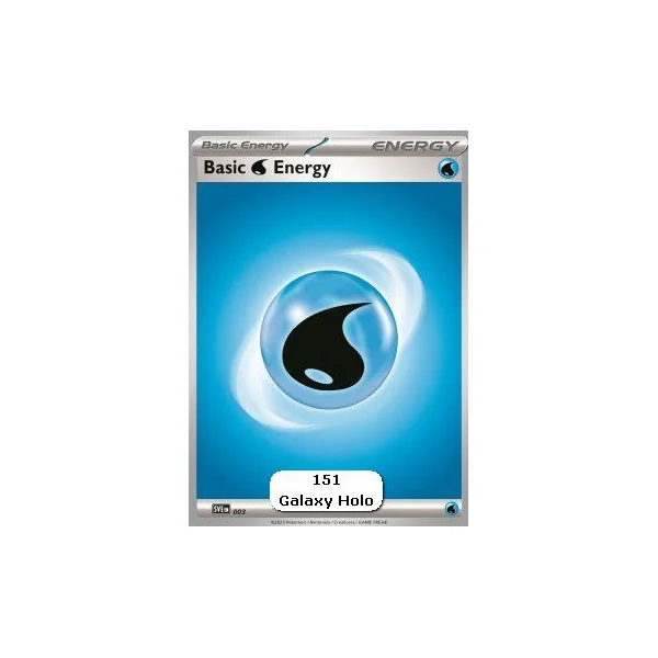 Énergie Eau Galaxy Holo Foil – Pokémon 151 – 003